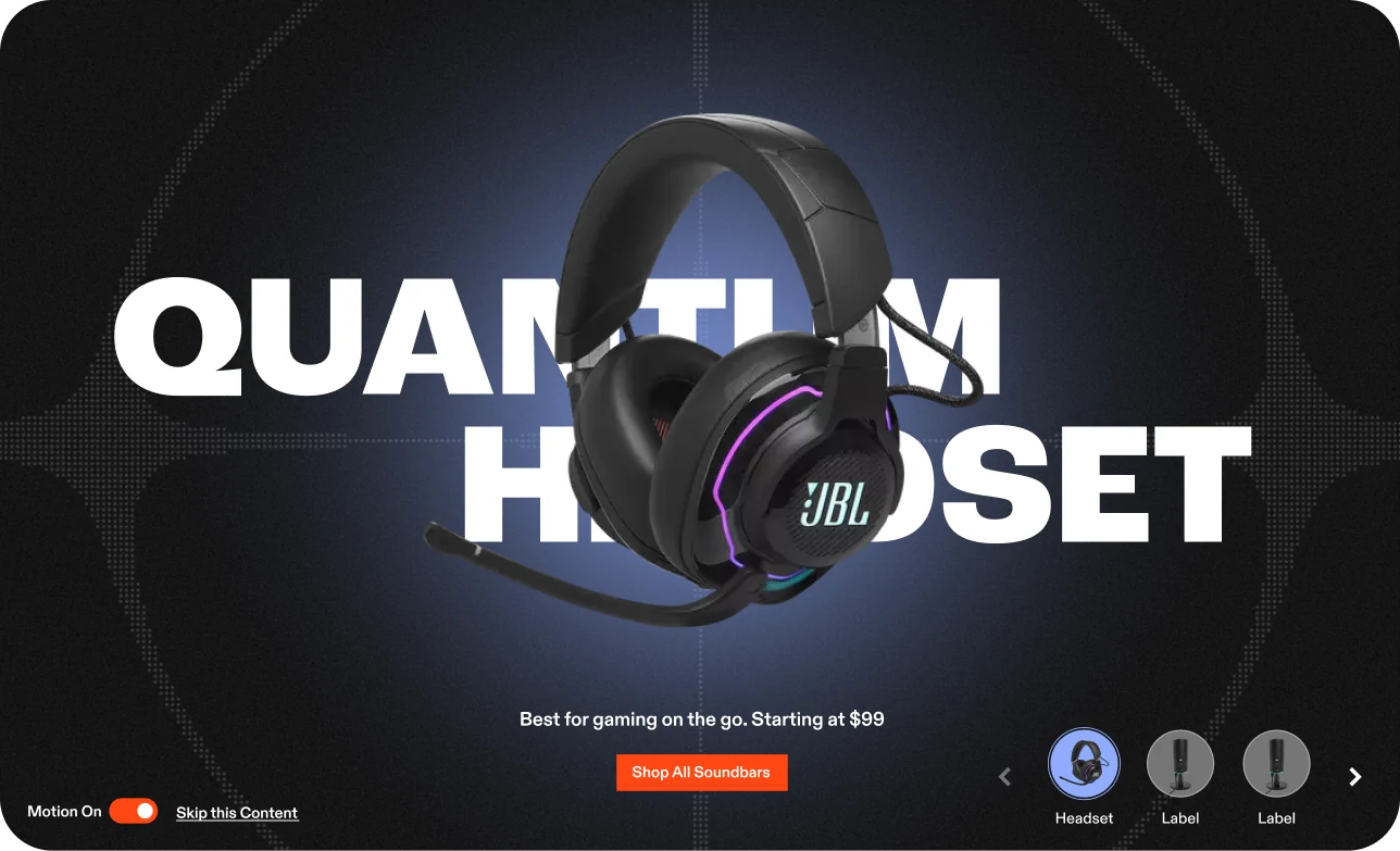 JBL gaming subcategory walkthrough